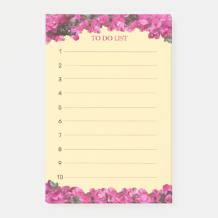 Goldene tropische Rosenblüten auf Safran-Liste Post-it Klebezettel