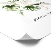 Goldene tropische Vegetation Favoriten Zeichen Poster (Ecke)