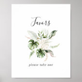 Goldene tropische Vegetation Favoriten Zeichen Poster (Vorne)