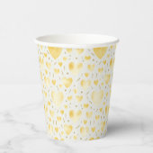 Goldene Trost Wasserfarbe Herzen & Glitter Pappbecher (Rechts)
