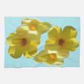 Goldene Trumpet-Blume I Geschirrtuch (Horizontal)