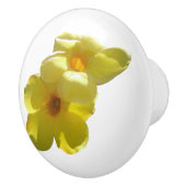 Goldene Trumpet-Blume I Keramikknauf (Rechts)