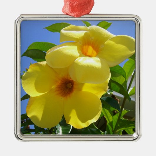 Goldene Trumpet-Blume I Ornament Aus Metall (Vorne)