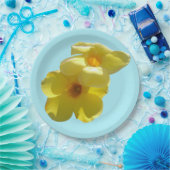 Goldene Trumpet-Blume I Pappteller (Party)