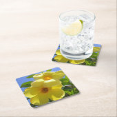 Goldene Trumpet-Blume I Rechteckiger Pappuntersetzer (Vor Ort)