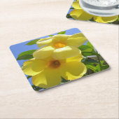 Goldene Trumpet-Blume I Rechteckiger Pappuntersetzer (angewinkelt)