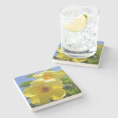 Goldene Trumpet-Blume I Steinuntersetzer (Seitenansicht)