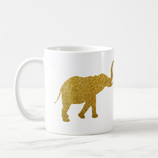 Goldene Trumpf-Elefanten Kaffeetasse (Links)