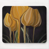 Goldene Tulpe Trio auf Schwarz Mousepad (Vorne)