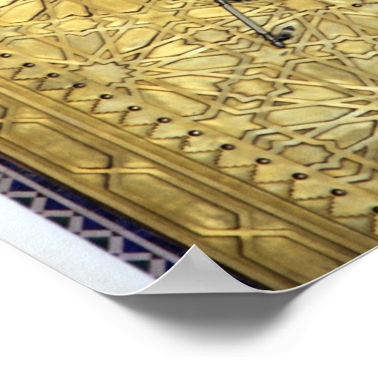 Goldene Tür und ein Bogen, Marokko Poster (Ecke)