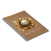 Goldene Typografie glücklich im neuen Jahr 2025 Notizblock (Rechte Seite)