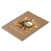 Goldene Typografie glücklich im neuen Jahr 2025 Notizblock (Linke Seite)