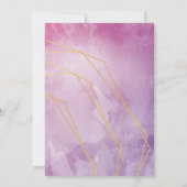 Goldene Typografie Rosa Aquarell Vielen Dank Einladung (Rückseite)