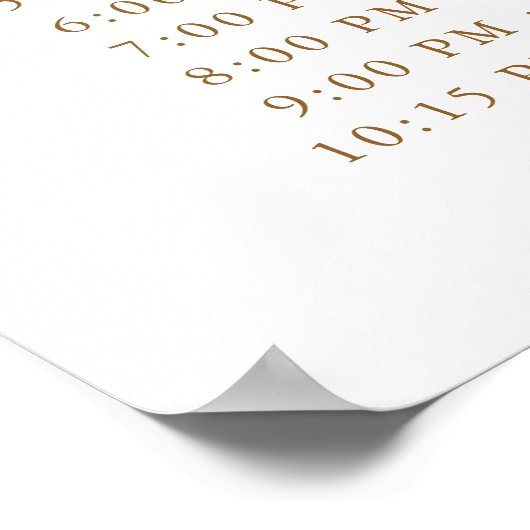 Goldene Typografie-Skript Elegantes Poster (Ecke)