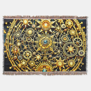 Goldene Uhrwerks-Himmels-Kunst Decke