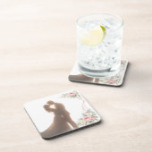 Goldene Umarmung bei Sonnenuntergang - Romantisch Getränkeuntersetzer (Rechte Seite)