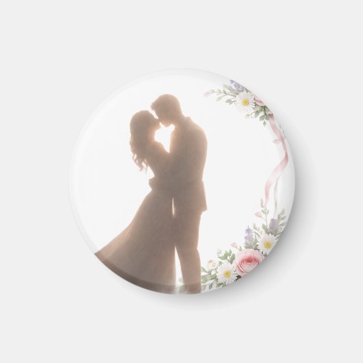 Goldene Umarmung bei Sonnenuntergang - Romantisch Magnet (Vorne)