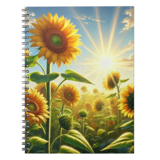 Goldene Umarmung Sonnenblume Notizblock