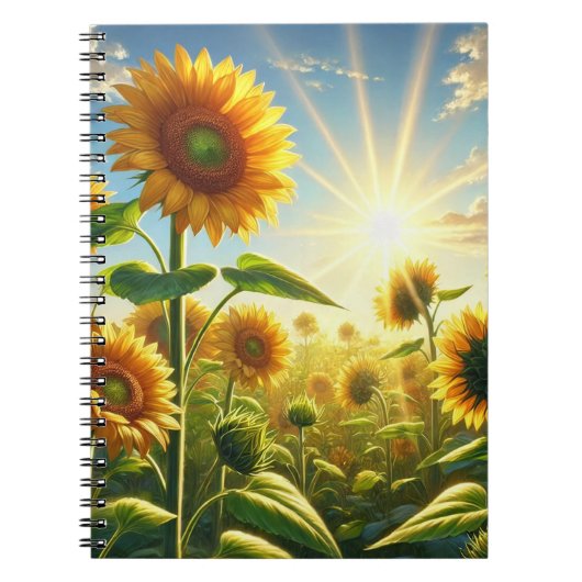 Goldene Umarmung Sonnenblume  Notizblock (Vorderseite)