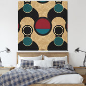 Goldene Umlaufbahn Abstract Leinwanddruck (Insitu (Schlafzimmer))