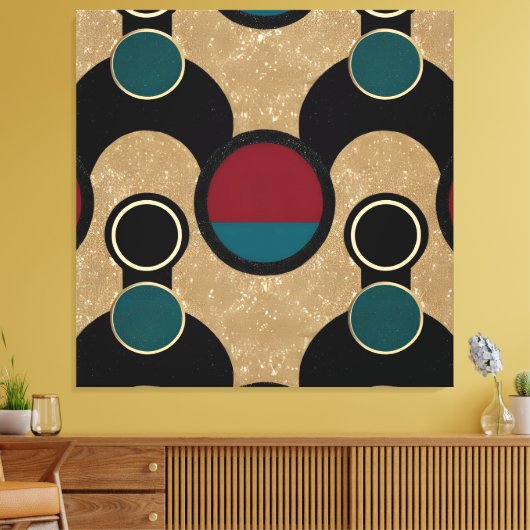 Goldene Umlaufbahn Abstract Leinwanddruck (Insitu (Wohnzimmer))