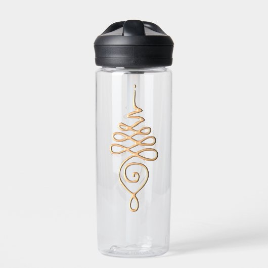 Goldene Unalome-Wasserflasche Trinkflasche (Vorderseite)