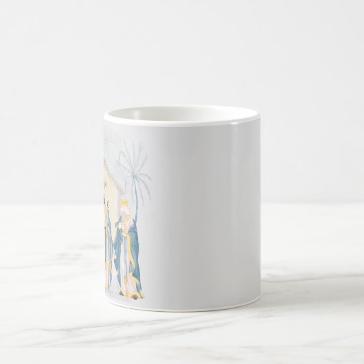 Goldene und blaue Krippe Kaffeetasse (Mittel)
