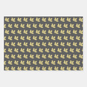 goldene und dunkelgraue Urlaubssaison Geschenkpapier Set (Vorderseite 3)