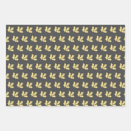 goldene und dunkelgraue Urlaubssaison Geschenkpapier Set (Vorderseite 3)