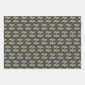 goldene und dunkelgraue Urlaubssaison Geschenkpapier Set (Vorderseite 2)