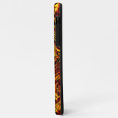 Goldene und lebhafte rote Textur Case-Mate iPhone Hülle (Hinten/Links)