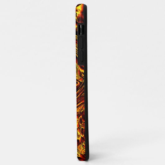 Goldene und lebhafte rote Textur Case-Mate iPhone Hülle (Hinten/Links)