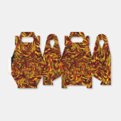 Goldene und lebhafte rote Textur Geschenkschachtel (Ungefaltet)