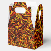 Goldene und lebhafte rote Textur Geschenkschachtel (Geöffnet)