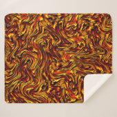 Goldene und lebhafte rote Textur Sherpadecke (Vorderseite (Horizontal))