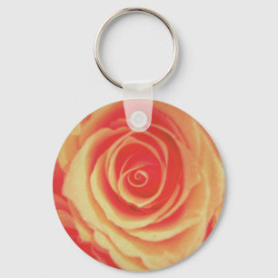 goldene und rosa Rose Schlüsselanhänger