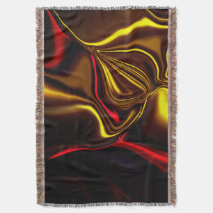 Goldene und rote geschwungene Striche mit dunklen Decke