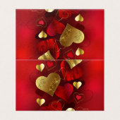Goldene und rote Valentine (Außenseite Aufgefaltet)