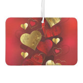 Goldene und rote Valentine Autolufterfrischer (Rückseite)