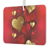 Goldene und rote Valentine Autolufterfrischer (Links)