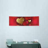 Goldene und rote Valentine Banner (Messeveranstaltung)