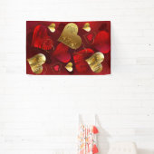 Goldene und rote Valentine Banner (InSitu)