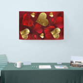 Goldene und rote Valentine Banner (Messe)