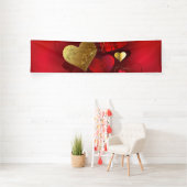 Goldene und rote Valentine Banner (InSitu)