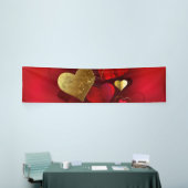 Goldene und rote Valentine Banner (Messeveranstaltung)