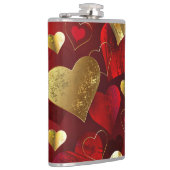 Goldene und rote Valentine Flachmann (Rechts)