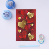 Goldene und rote Valentine Flyer (Einzeln)