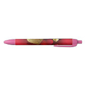 Goldene und rote Valentine Kugelschreiber (Unterseite)