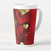 Goldene und rote Valentine Milchtasse (Rechte Ecke)