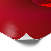 Goldene und rote Valentine Poster (Ecke)